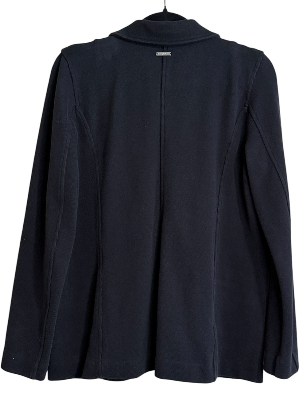 Tommy Bahama Aruba Knit Black Women's Single-Button Cotton Blazer Jacket - Picture 7 of 7